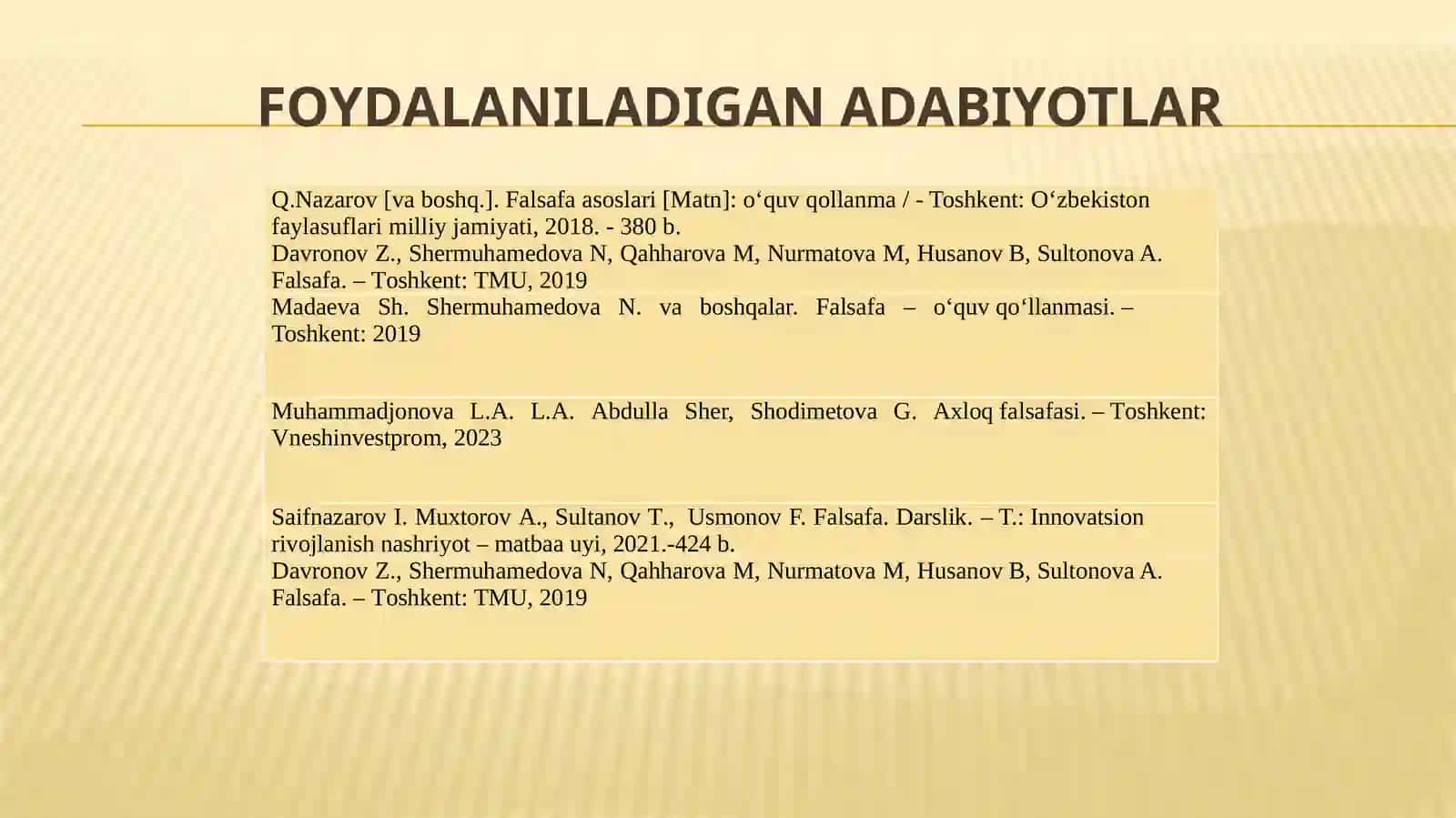 FALSAFIY TAFAKKUR TARAQQIYOTI BOSQICHLARI: G‘ARBFALSAFASI 2