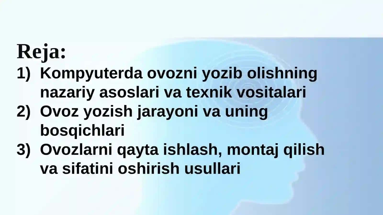 Kompyuterda ovozni yozib olish va qayta ishlash 2
