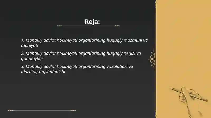 Mahalliy davlat hokimiyati organlarining huquqiy maqomi 2