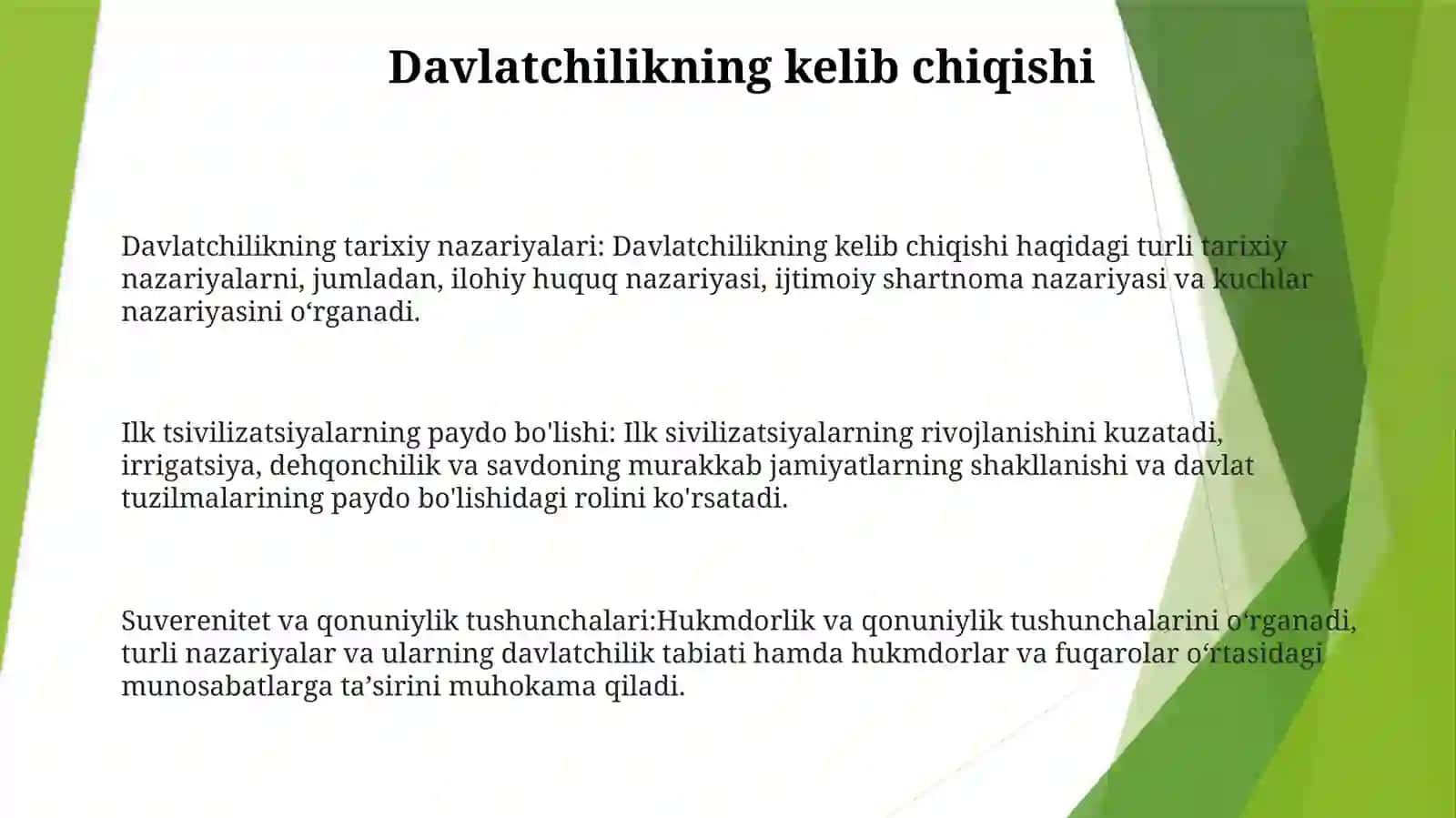Davlat Va Huquqning Kelib Chiqishi 2