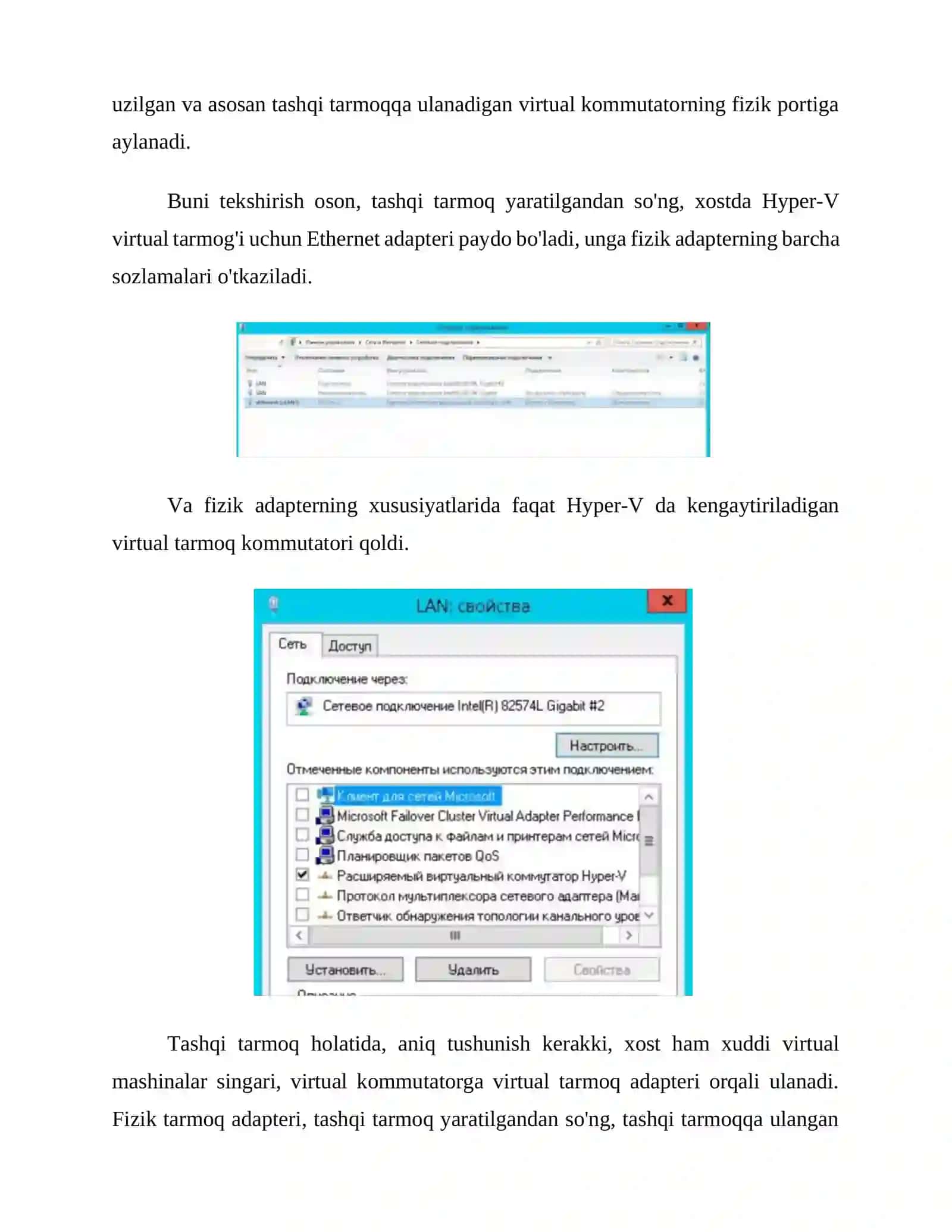 HYPER-V GIPERVIZORIDA VIRTUAL MASHINA YARATISH VA VIRTUAL TARMOQ KONFIGURATSIYALARINI SOZLASH 2