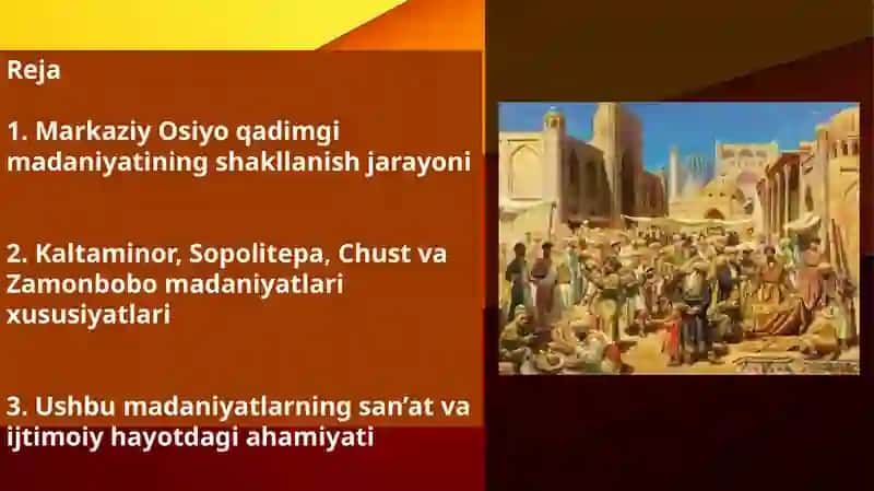 Markaziy Osiyo xalqlarining qadimgi madaniyati va Kaltaminor Sopoliteppa, Chust Zamon bobo madaniyatlarti 2