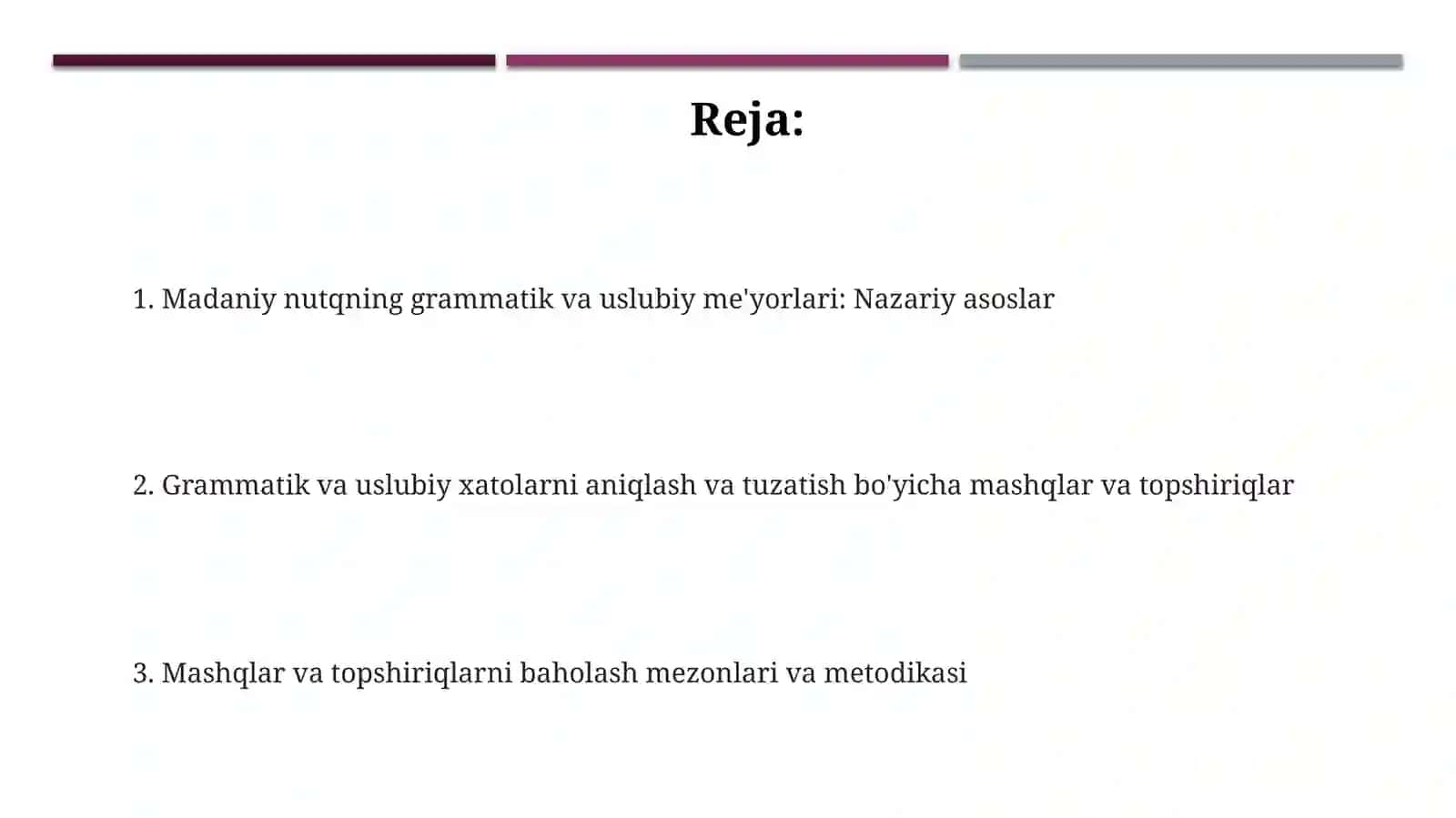 Madaniy nutqning grammatik va uslubiy me'yorlari 2
