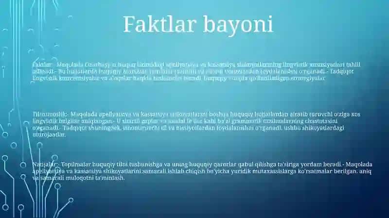 Apellatsiya Va Kassatsiya Shikoyatlarining TilHususiyatlari 2