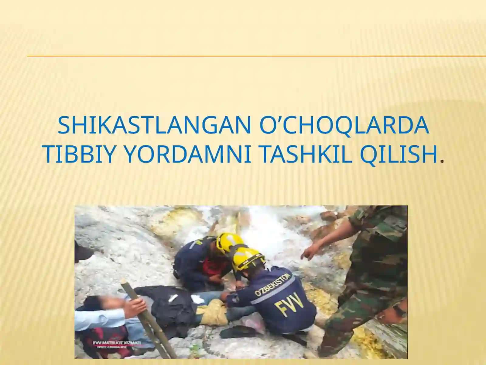 Shikastlangano’choqlardatibbiyyordamnitashkilqilish 2