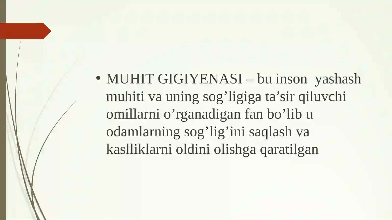 MAVZU:  GIGIYENANING RIVOJLANISH TARIXI , GIGIYENANING QADIMGI DAVRDA SHAKILLANISHI,XIX VA XX ASRLAR 2