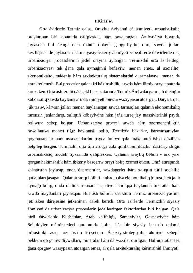 Termiz qalasi urbanizatsiyasi 2