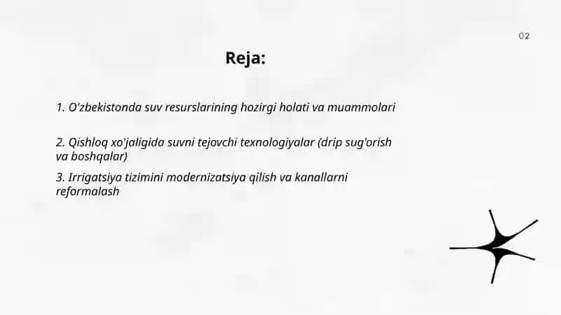 O'zbekistonda suv resurslaridan oqilona foydalanish zaruriyati 2