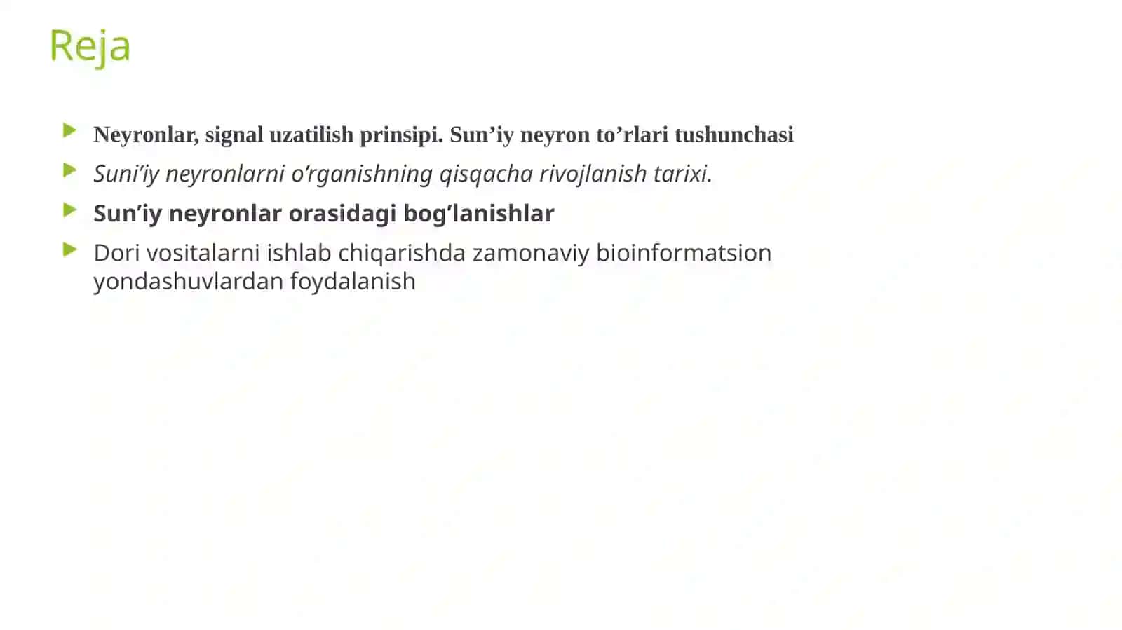 Dorivostilarni ishlab chiqarishda zamonaviy bioinformatsion yondashuvlar dan foydalanish 2