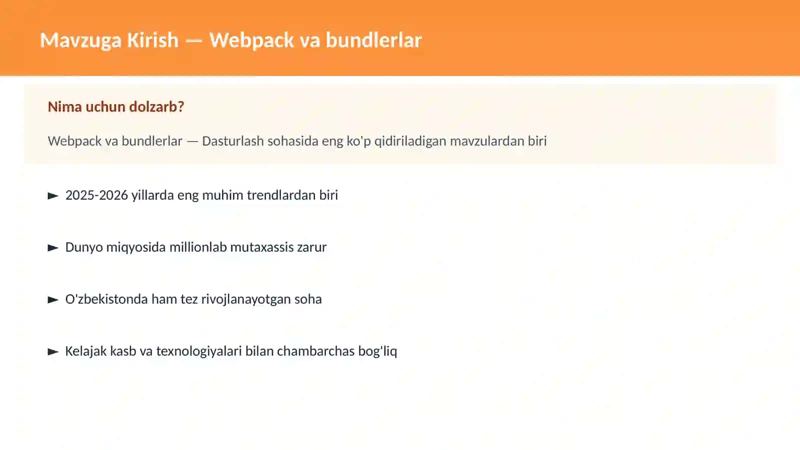 DASTURLASH | JAVASCRIPT VA WEB 2