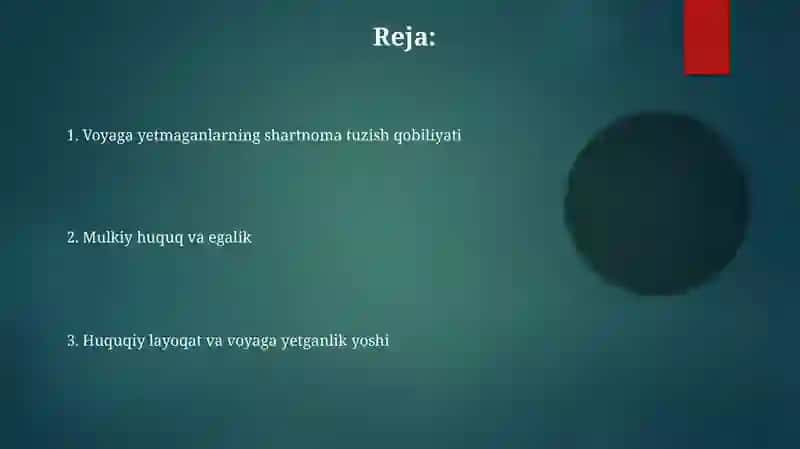O'zbekistonda voyaga yetmagan fuqarolarning muomala layoqatining mazmuni 2