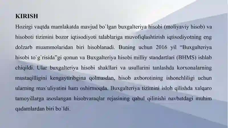 Pul mablag’lari va hisob-kitoblarning mazmuni hamda ularni hisobga olishning vazifalari 2