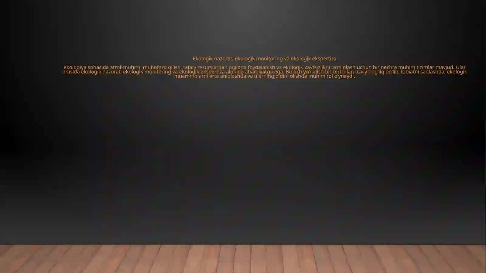Ekologik nazorat, ekologik monitoring va ekologik ekspertiza 2