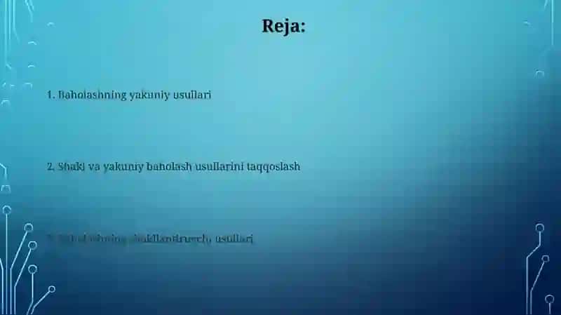 Formativ va summativ baholash usullari 2