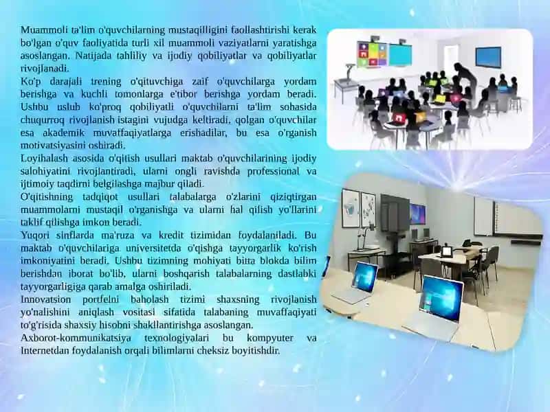 Ta’limda innovatsion metod va zamonaviy o‘quv texnik vositalaridan foydalanish 2