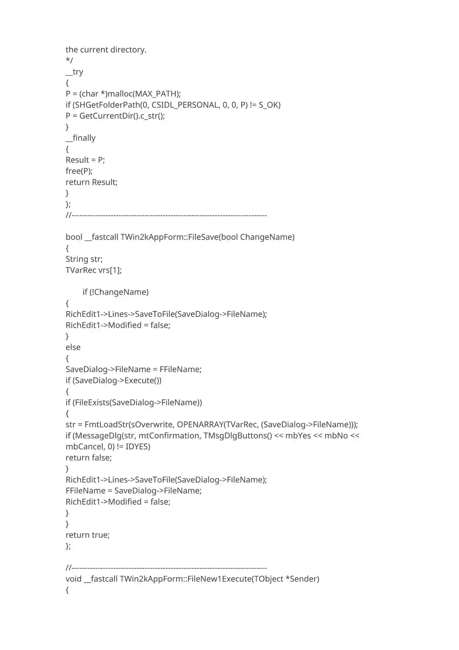 Borland C++ bulderda Wordpad dasturini yaratish usuli 2