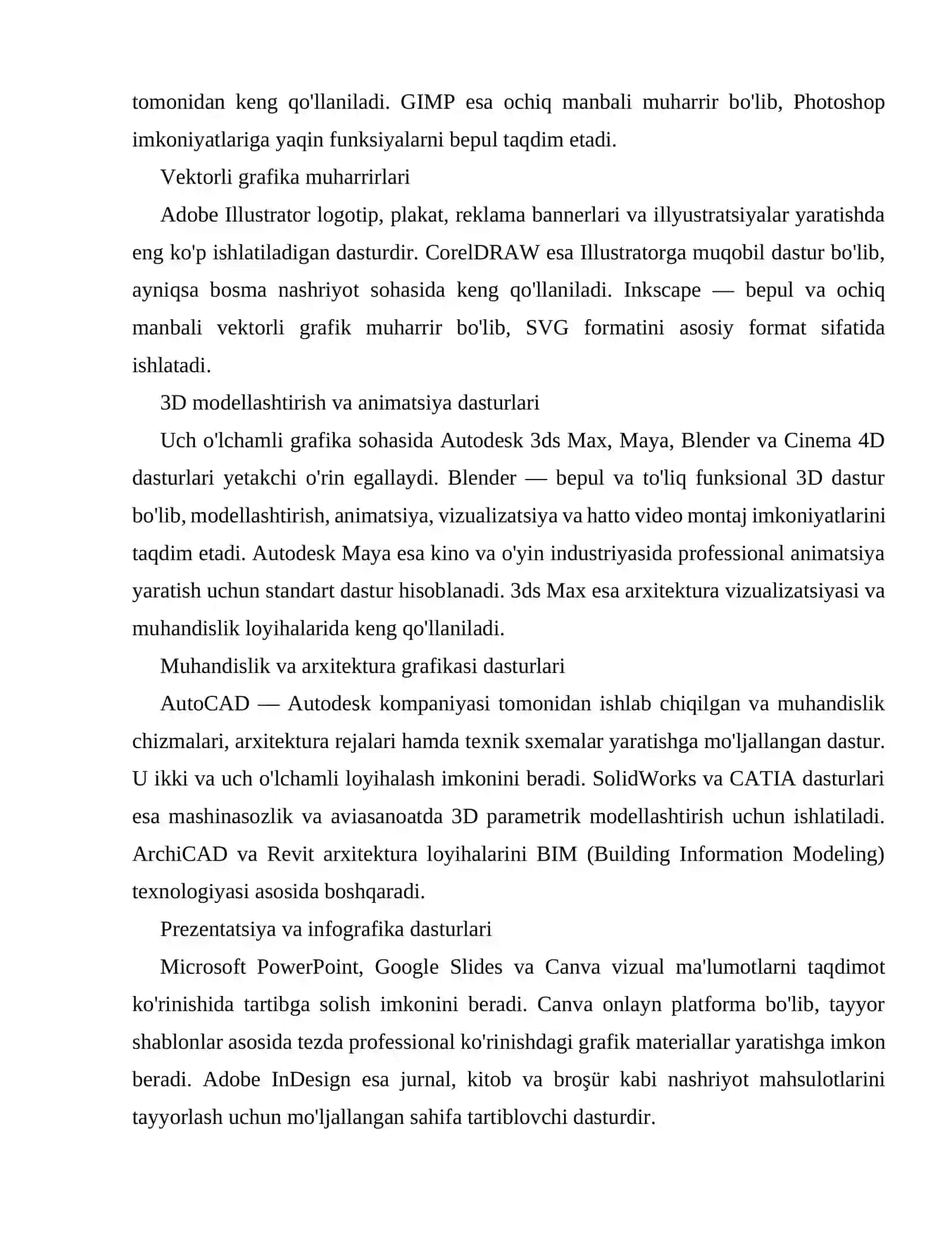Kompyuterdagi grafik axborotlar bilan ishlovchi dasturlar 2