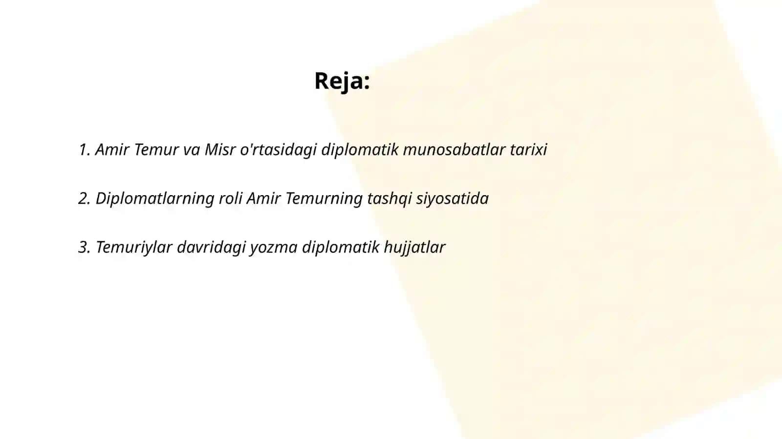 Amir Temur va Misr o'rtasidagi diplomatik munosabatlar 2