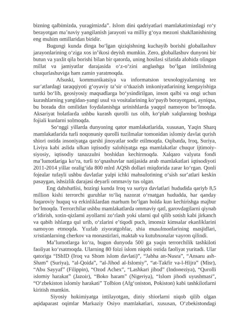Diniy ekstremizm va terrozimga qarshi kurash 2