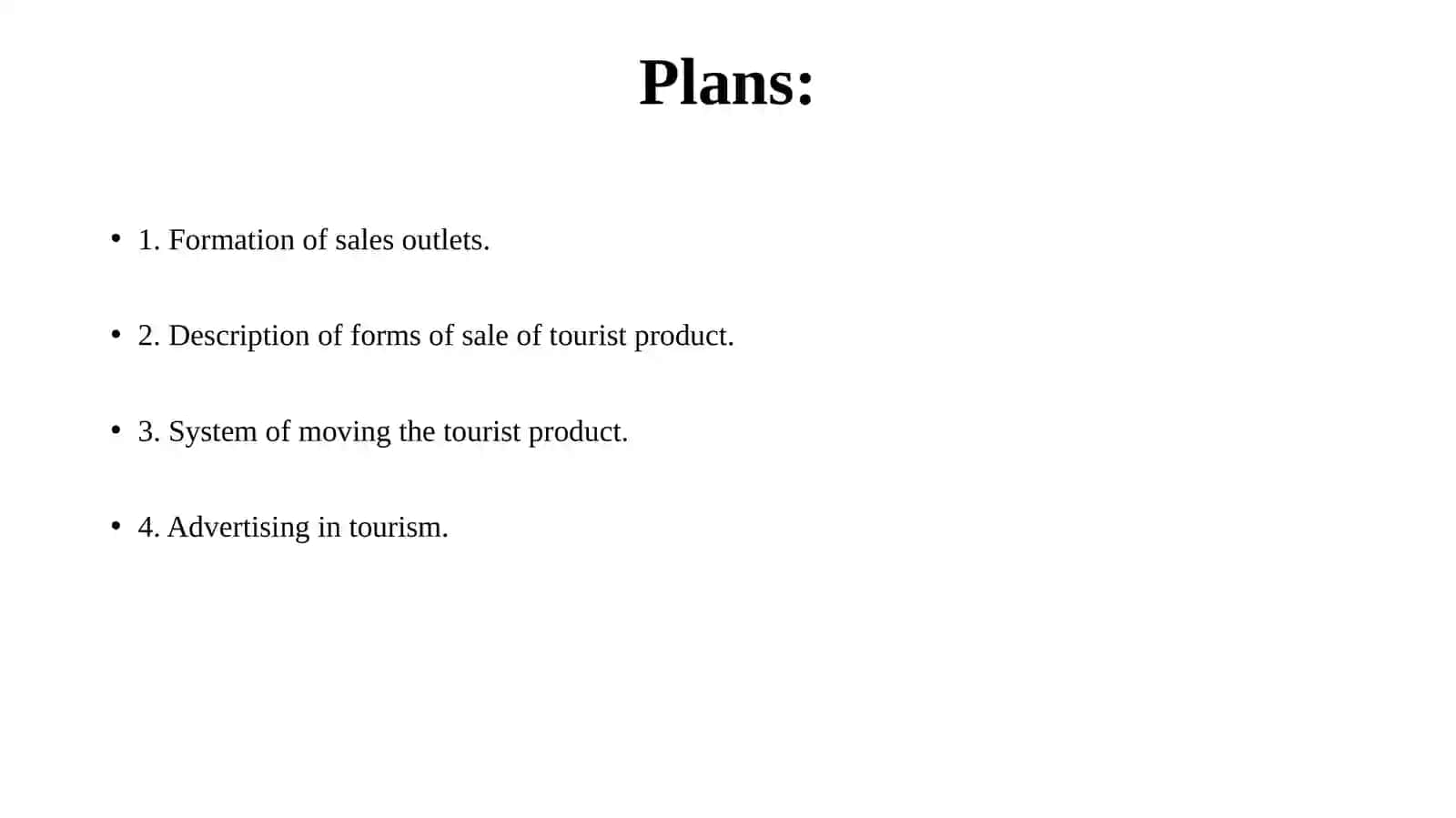 Promotion of tourist product 2