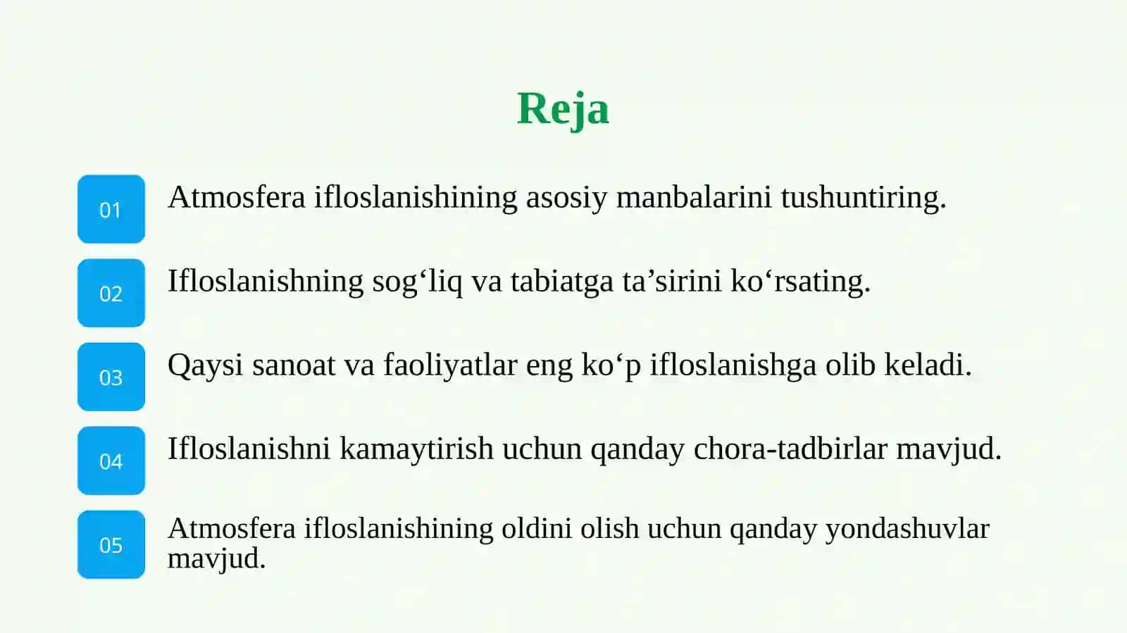 Atmosfera ifloslanishining asosiy manbalari va ularning ta’siri 2