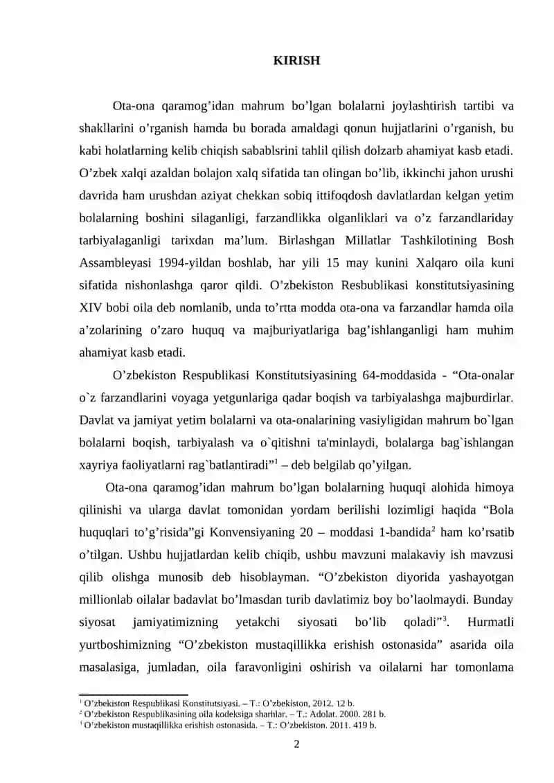 OTA ONA QARAMOG'ISIZ QOLGAN BOLALAR XUQUQ VA IMTIYOZLARI 2