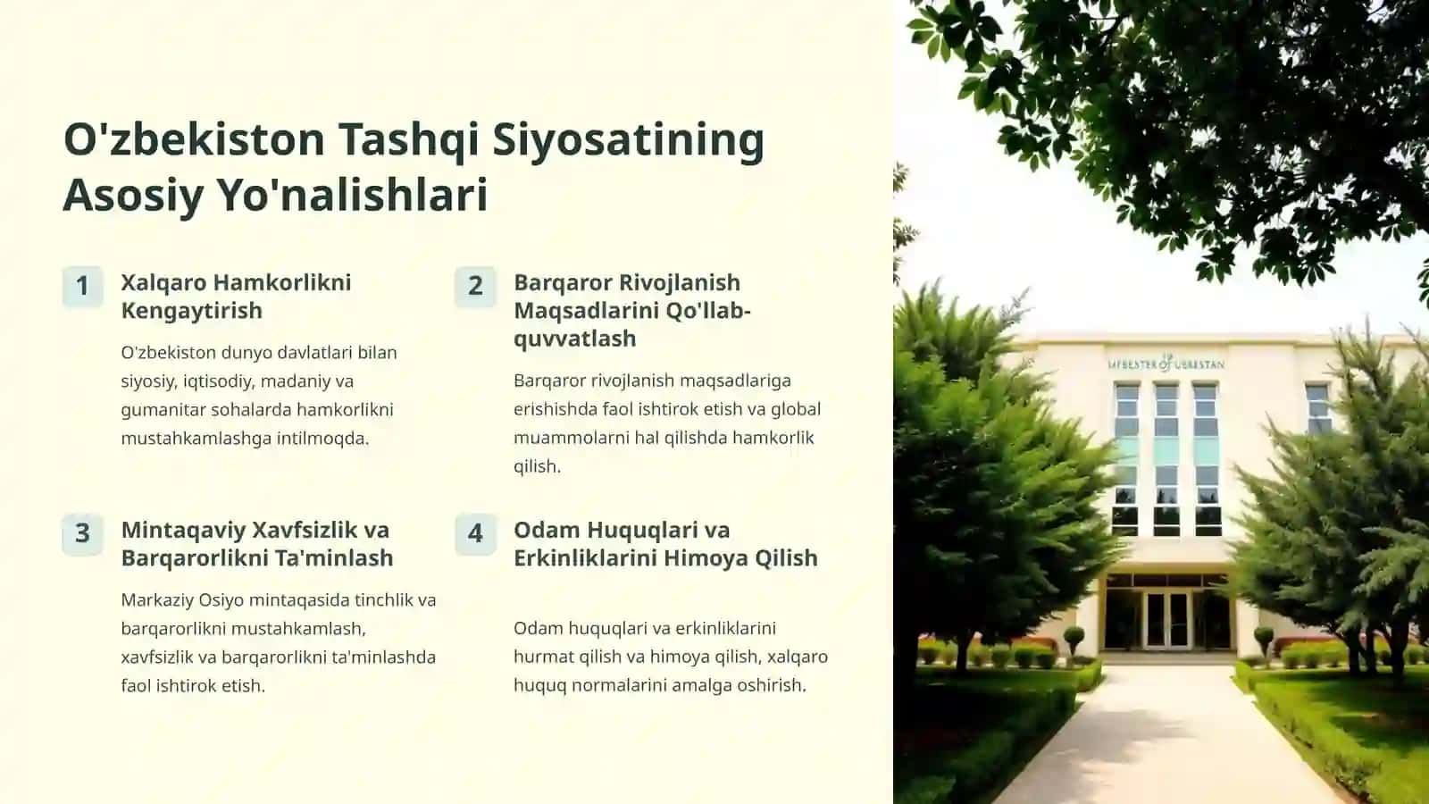 O'zbekiston va Jahon Hamjamiyati 2