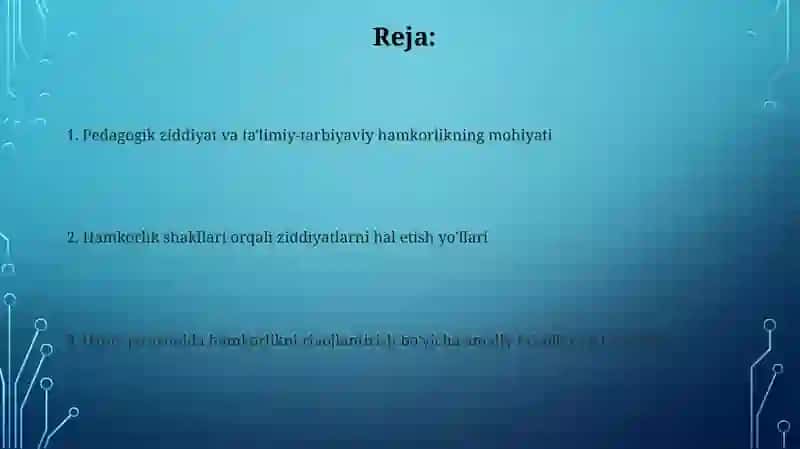 Ta'limiy tarbiyaviy hamkorlik pedagogik konfiliktlarning samarali shakli 2