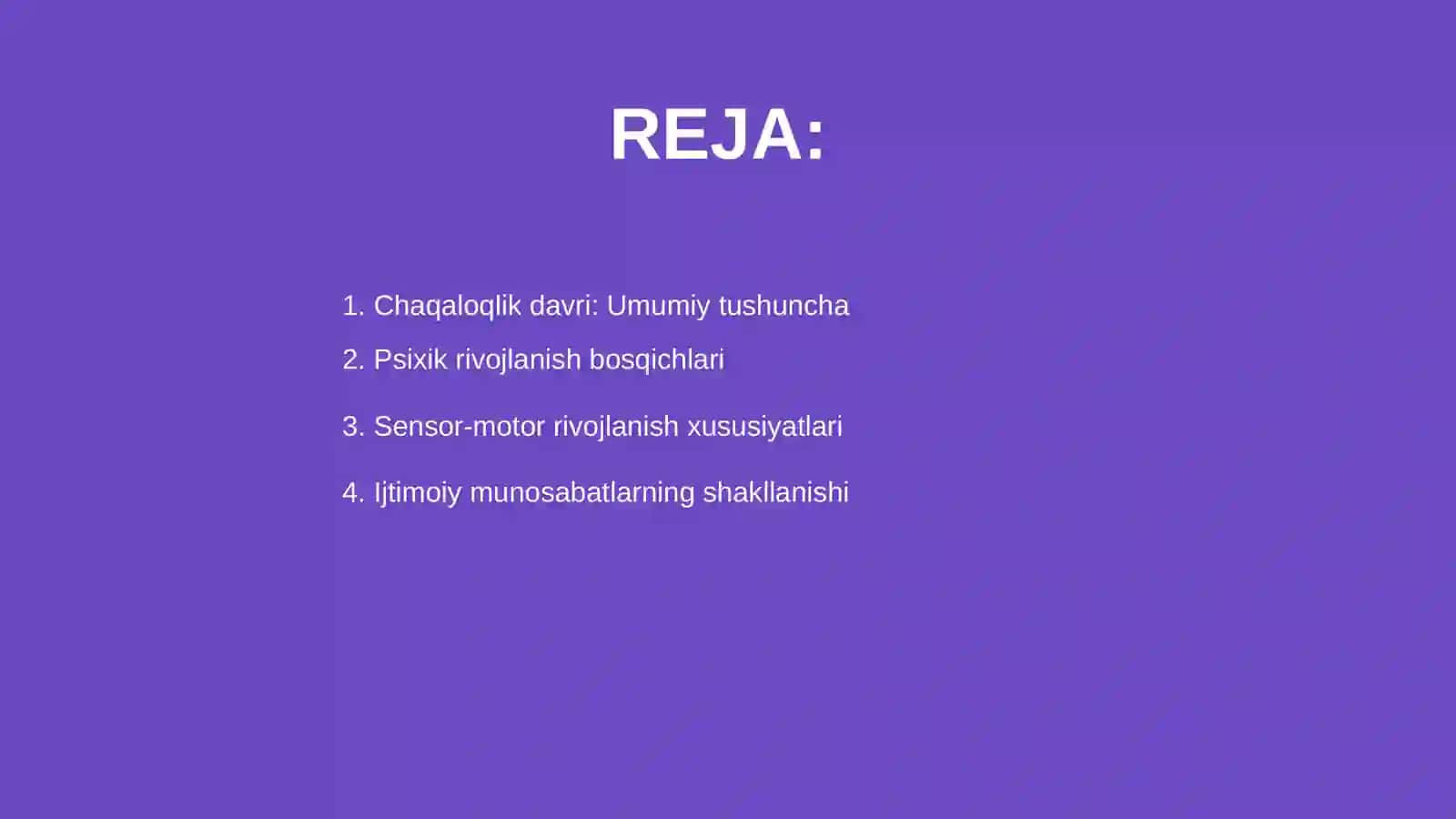 Chaqaloqlik davrida psixik rivojlanish 2