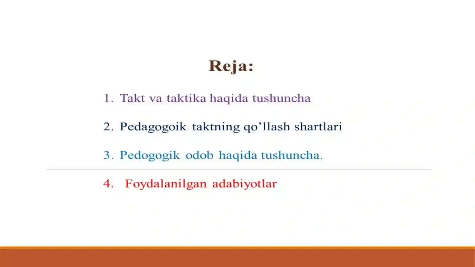 Pedagogik taktni qoʻllash shartlari 2