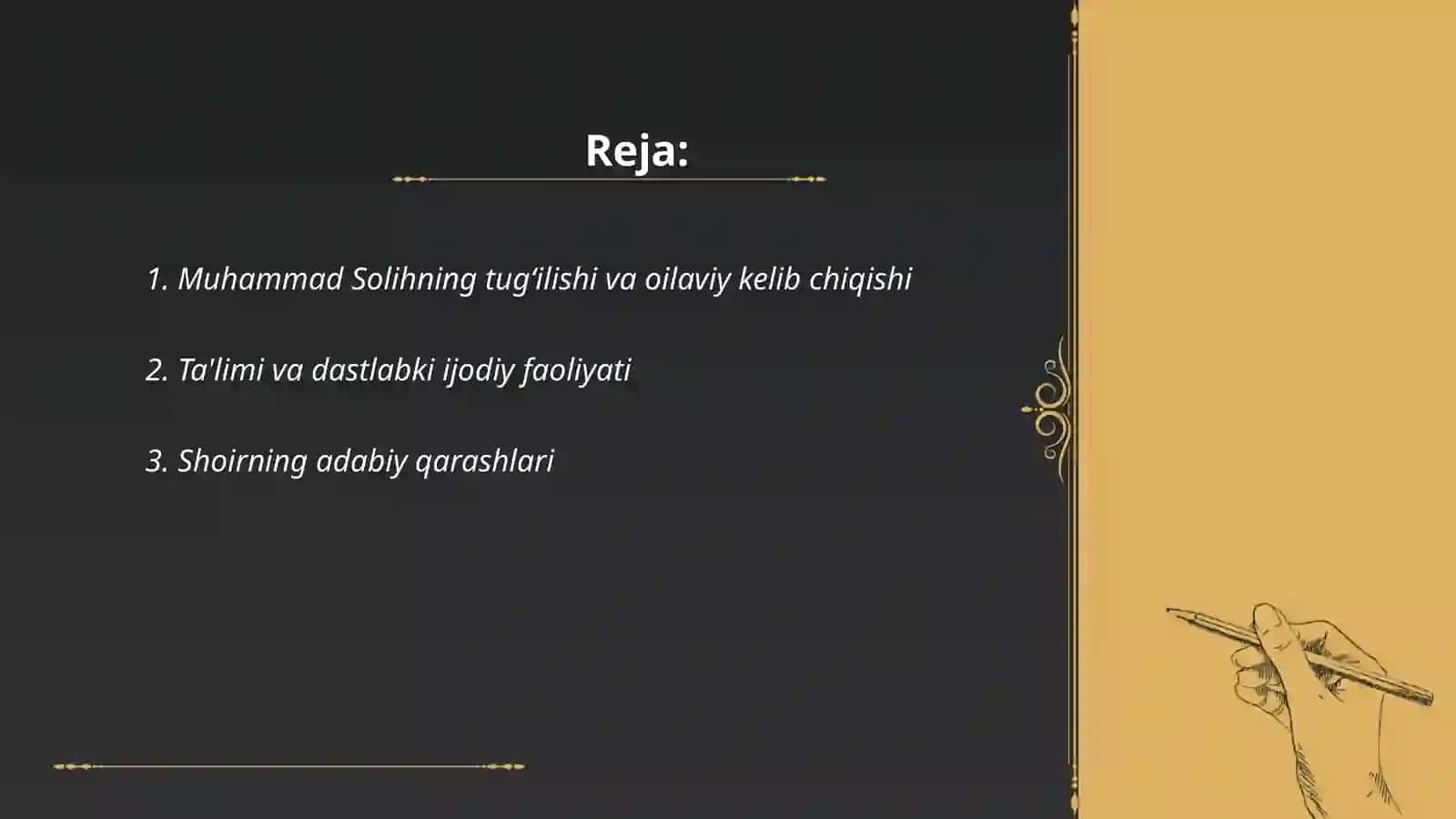 Muhammad Solih hayoti va ijodi 2