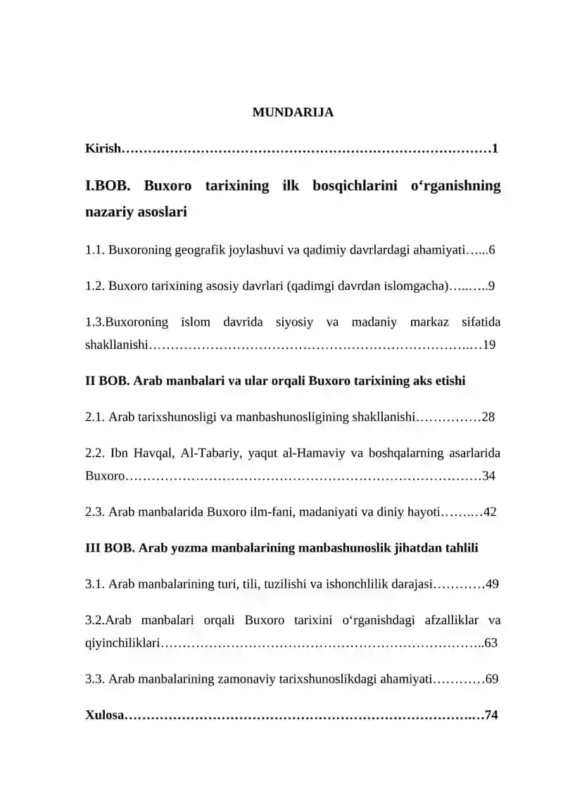 BUXORO TARIXINI O'RGANILISHINING MANBASHUNOSLIK TAHLILI 2
