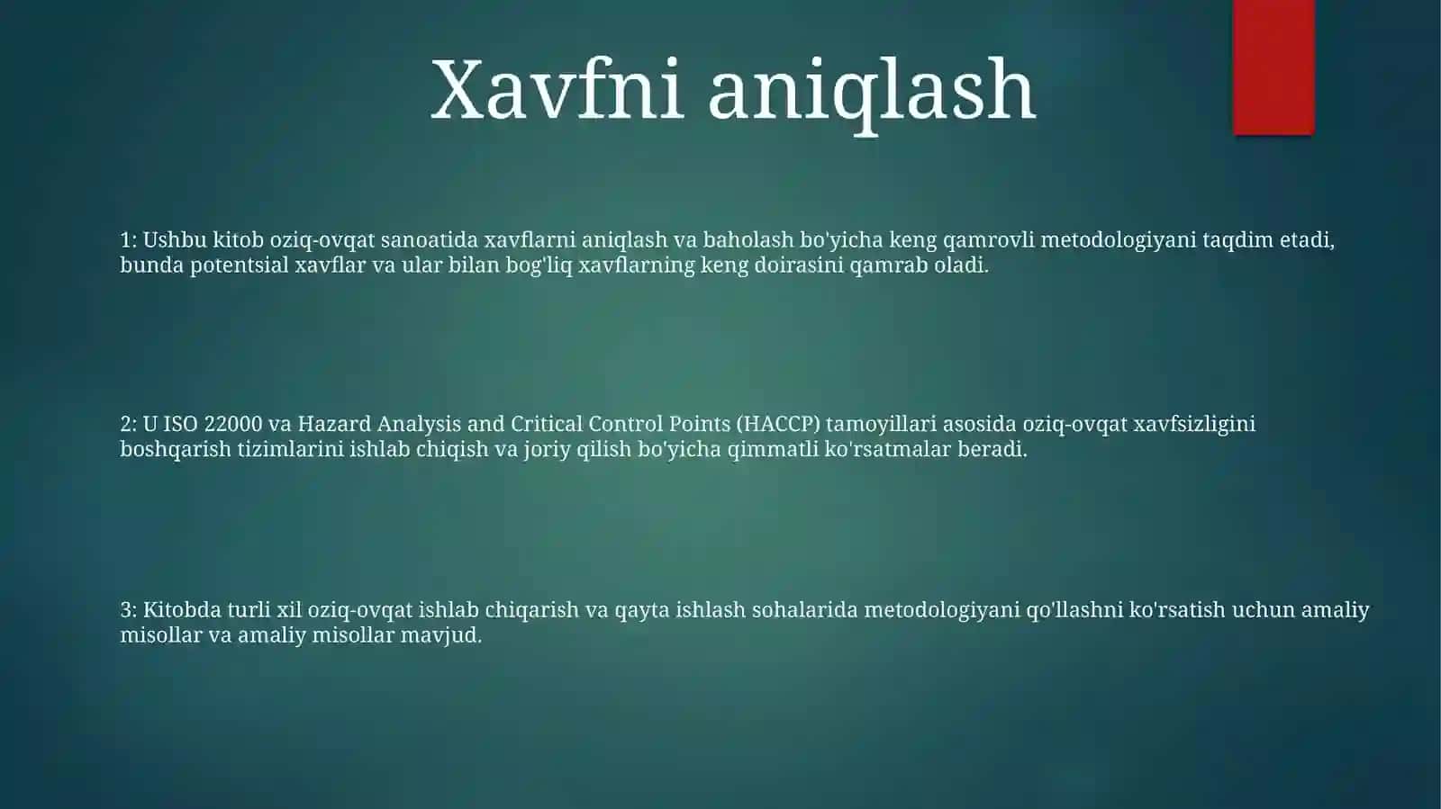 Оziq-Оvqаt Хаvfsizligini Bаhоlаsh Metodologiyasi Vа Gigienik NormalashPrintsiplari 2
