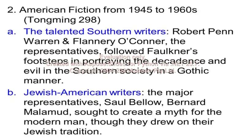 American literature after WWII 2