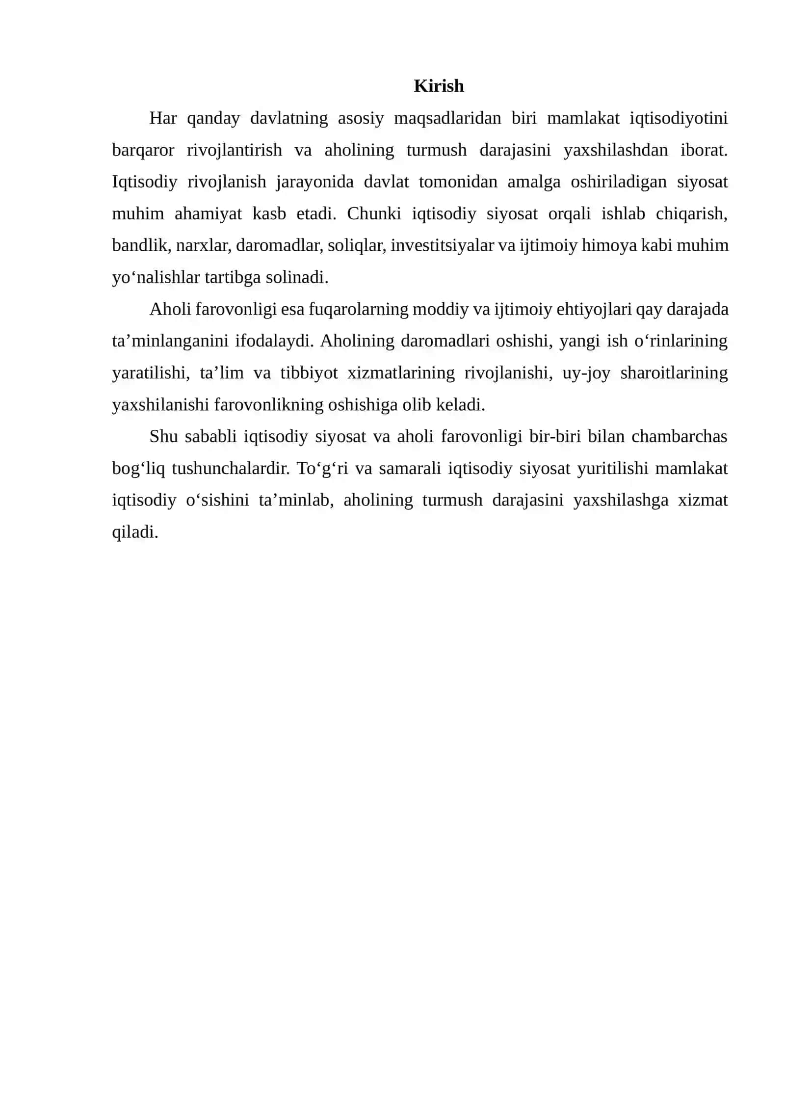 IQTISODIY SIYOSAT VA AHOLI FAROVONLIGI 2