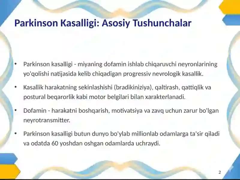 Parkinson Kasalligini Davolash: Zamonaviy Yondashuvlar 2
