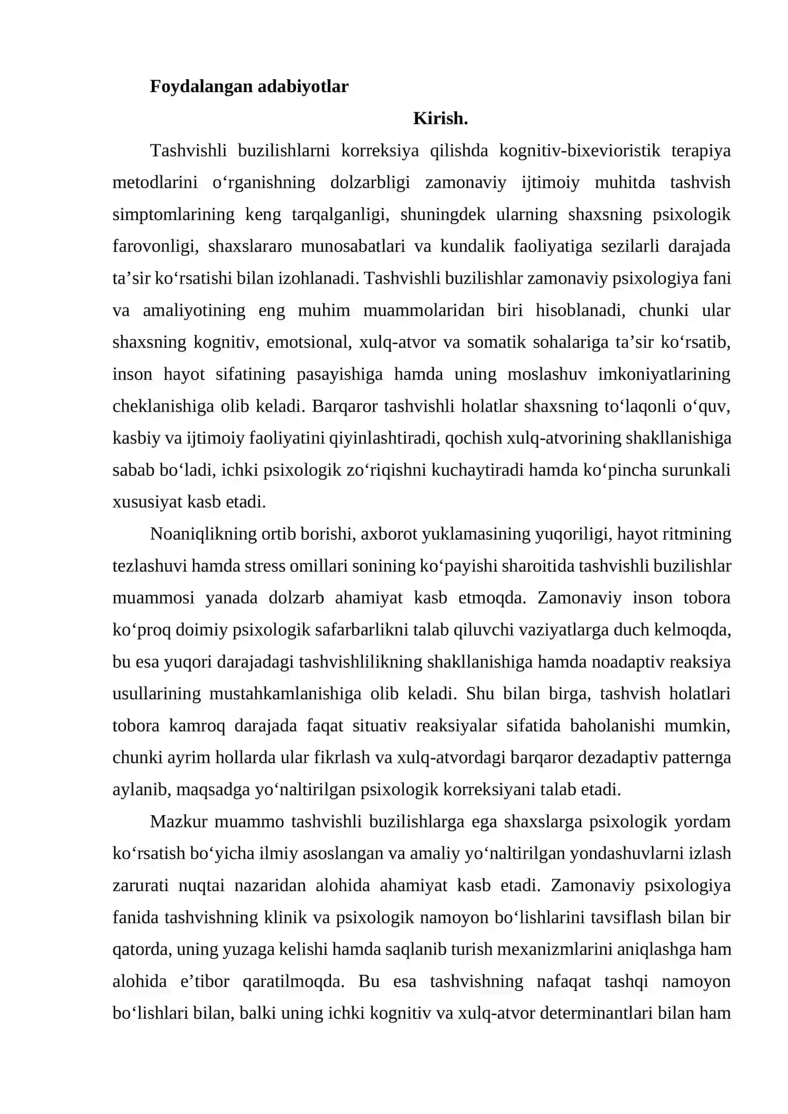 TASHVISHLI BUZILISHLARNI KORREKSIYA QILISHDA KOGNITIV-BIXEVIORISTIK TERAPIYA METODLARI.docx 2