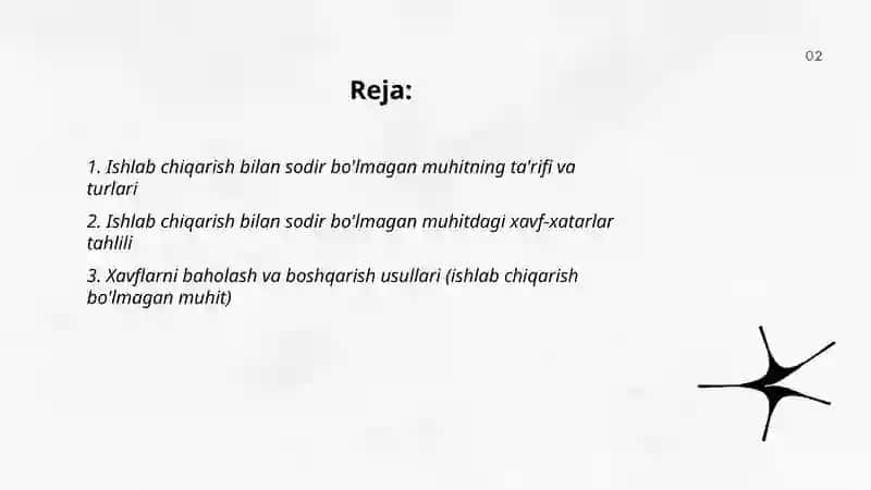Ishlab chiqarish bilan sodir bo'lmagan muhit 2