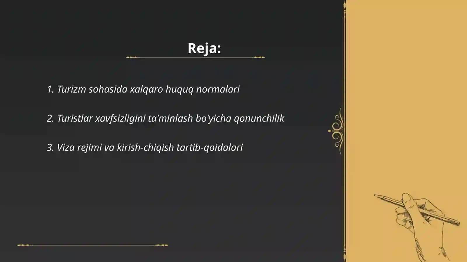 Turizm sohasidagi xalqaro huquq normalari 2