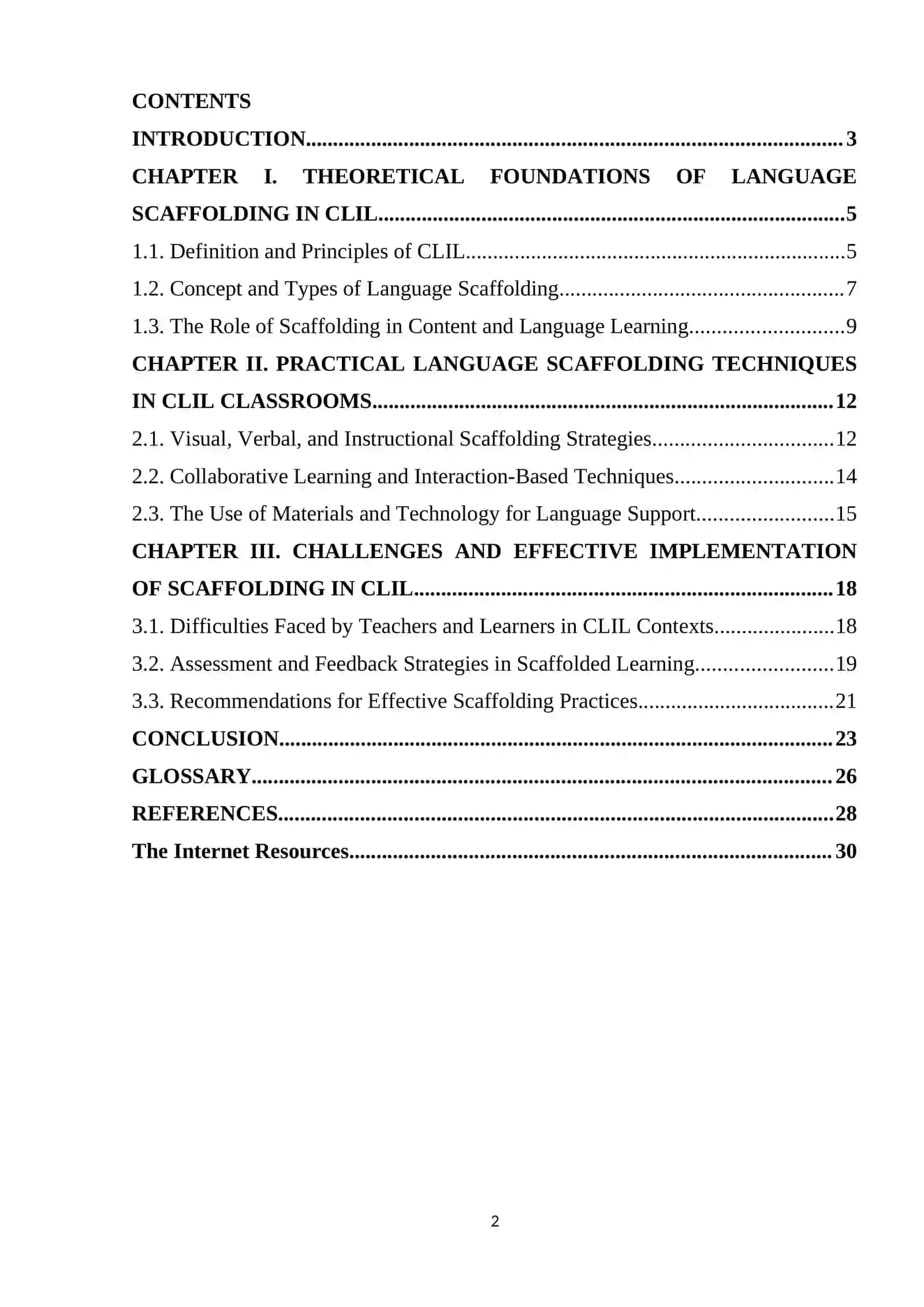 THEORETICAL FOUNDATIONS OF LANGUAGE SCAFFOLDING IN CLIL 2