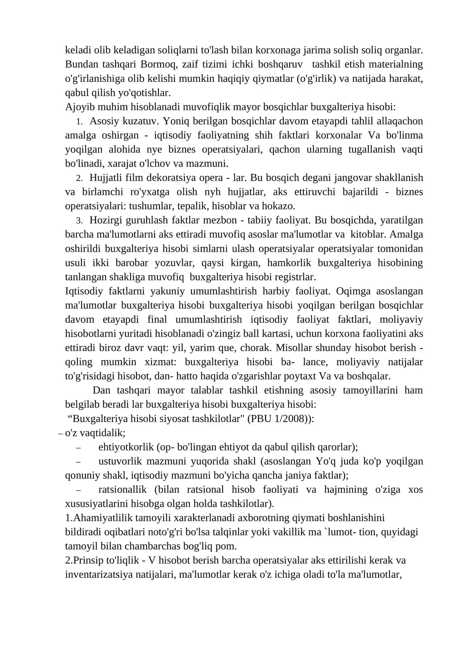 Buxalteriya hisobini yuritishni tashkil etish 2