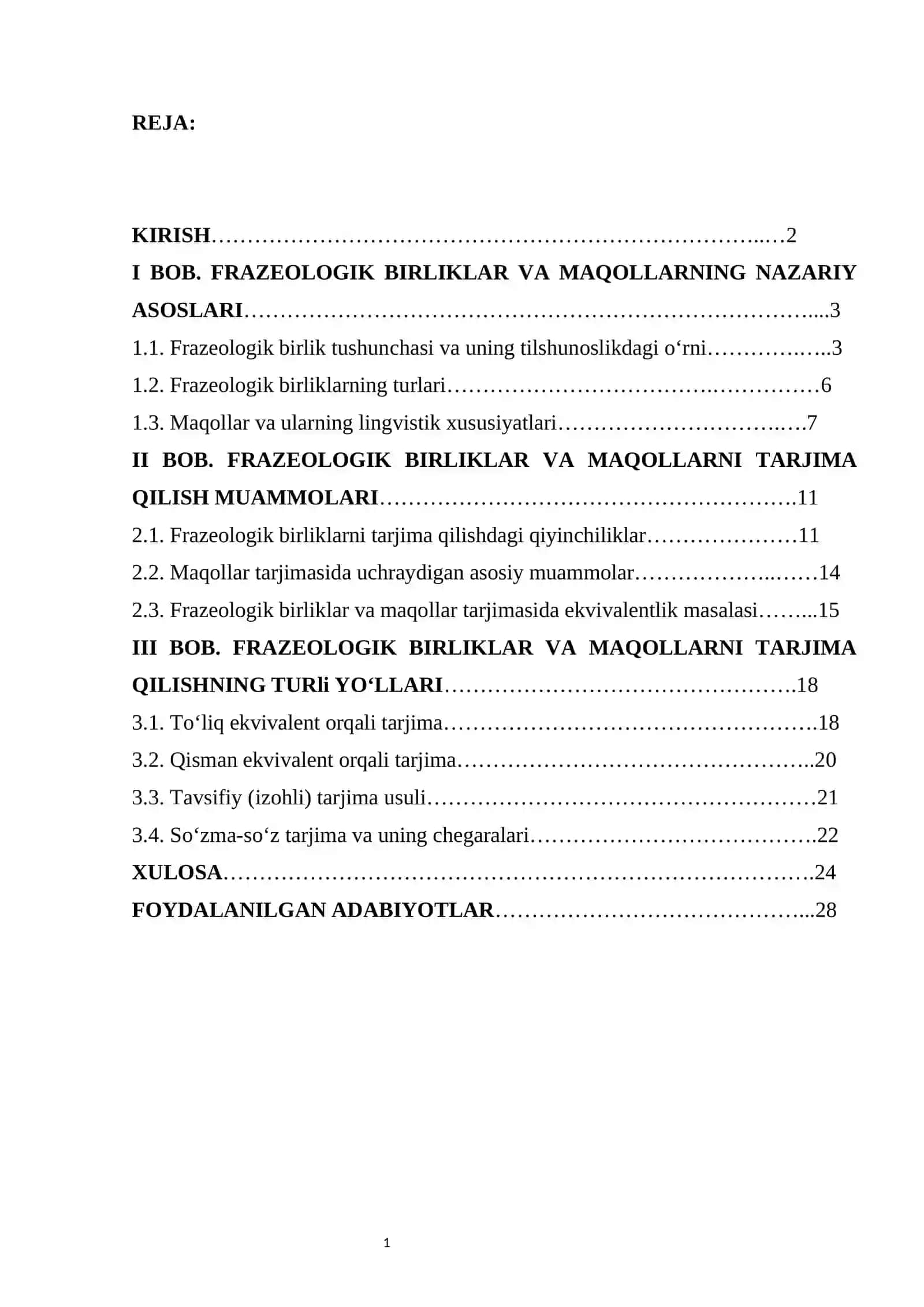 Frazeologik birliklar va maqollarni tarjima qilishning turli yo’llari 2