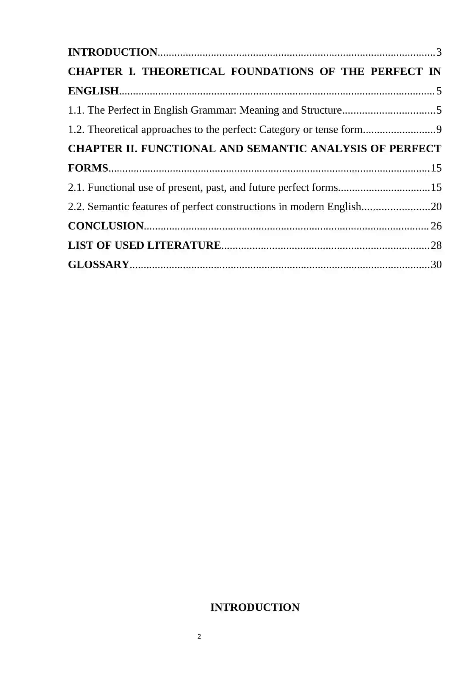 The perfect as a category or a tense form 2