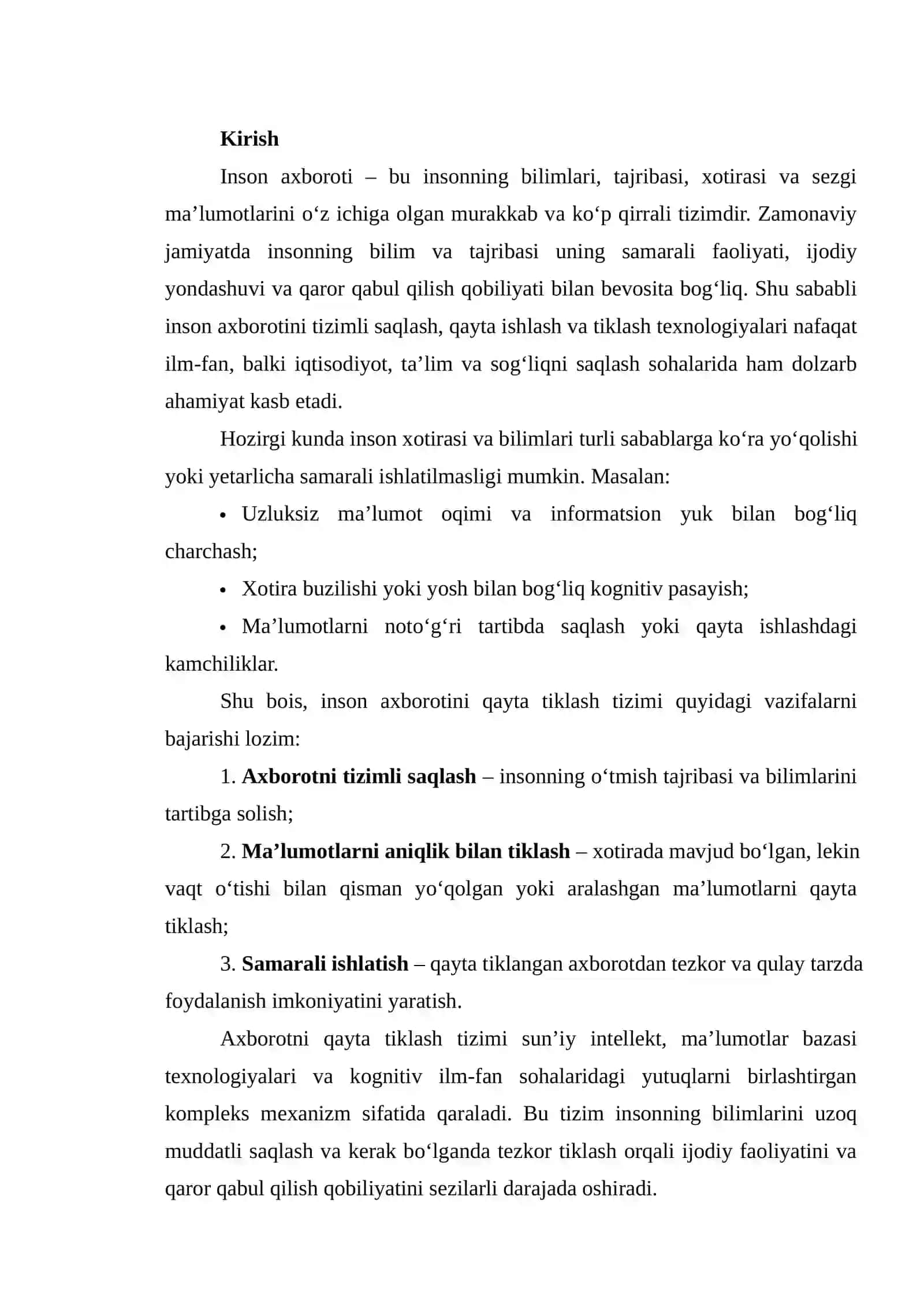 Insonning axborotini qayta tiklash tizimi 2