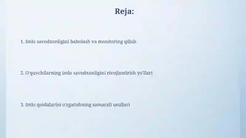Oʻquvchilarning imloviy savodxonligi ustida ishlash 2