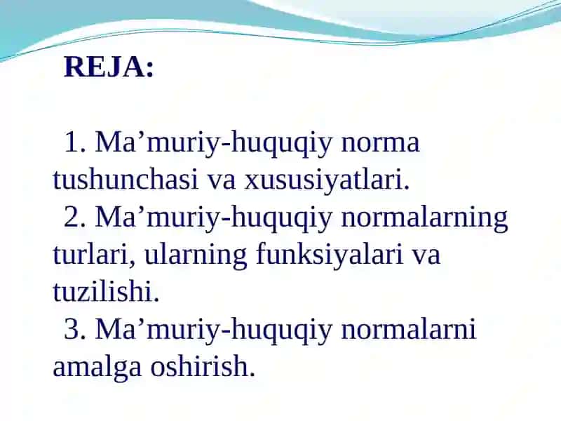 Ma’muriy-huquqiy normalar vaularning turlari 2