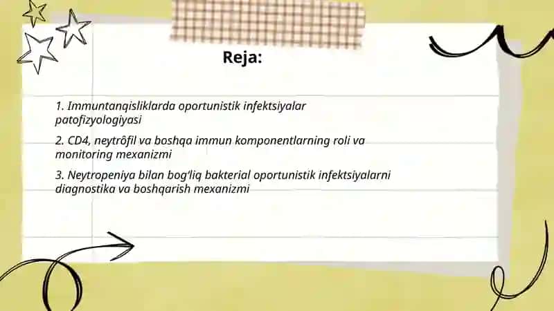 Immuntanqisliklarda oportunistik infektsiyalar patofizyologiyasi 2