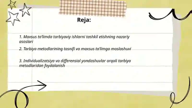 Maxsus taʼlimda tarbiyaviy ishlar tashkil etishda tarbiya metodlaridan samarali foydalanish 2