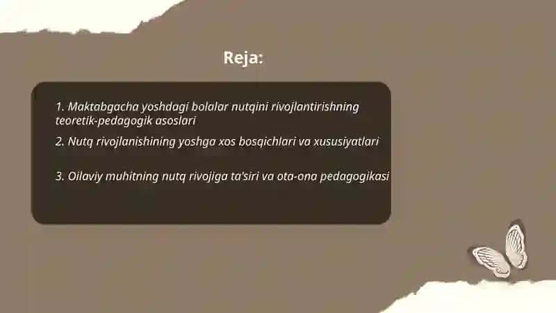 Maktabgacha yoshdagi bolalar nutqini rivojlantirishninig ilmiy-pedagogik shart sharoitlarni tahlili 2