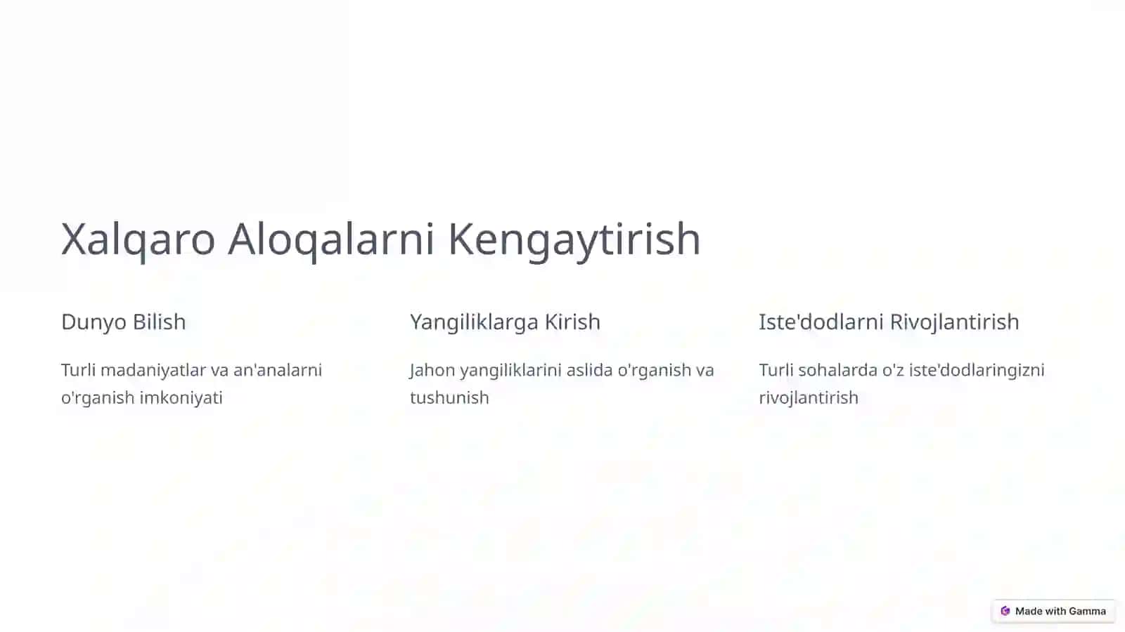 Yoshlar Yetakchisining 9-Vazifasi: Jahon Tilini Egallash 2